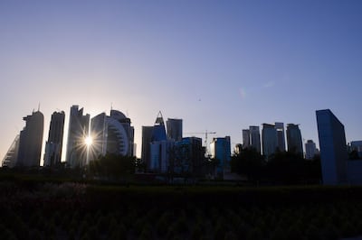 A general view taken on February 28, 2020 shows the skyline of the Qatari capital, Doha. (Photo by Giuseppe CACACE / AFP)