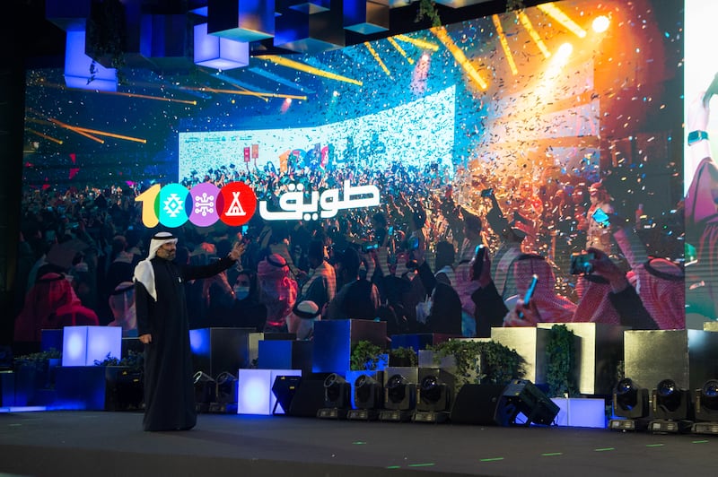 Abdullah Alswaha, Saudi Arabia's Minister of Communications and Information Technology, talks at the opening of Leap in Riyadh on Monday. Photo: Leap