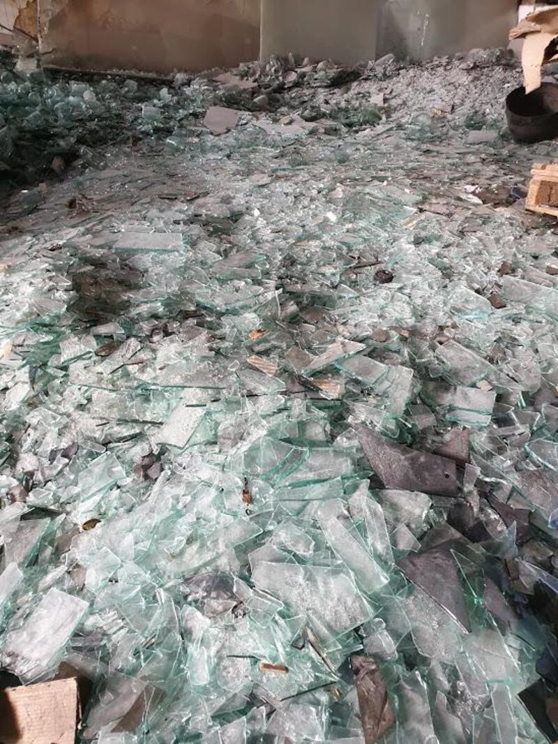 To date, more than 105 tonnes of shattered glass has been collected by Abi Chaker's initiative. Courtesy Ziad Abi Chaker