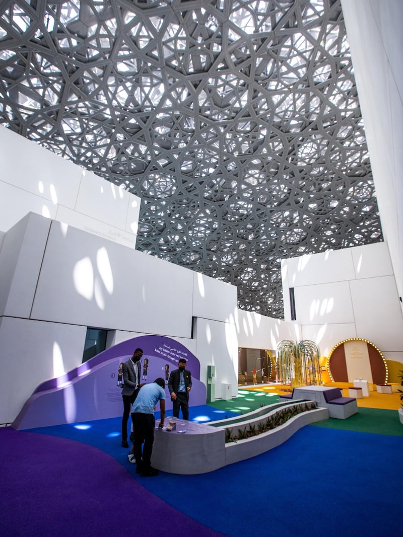 Louvre Abu Dhabi Children’s Museum reopens this week. Preview/tour of the revamped space June, 15, 2021.  Victor Besa / The National. 
Reporter: Alexandra Chaves for Arts & Culture