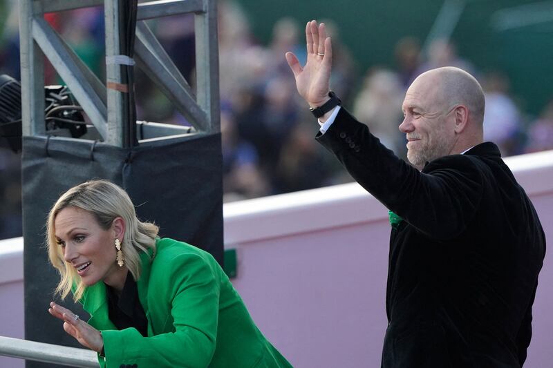 Zara and Mike Tindall danced for much of the night. AFP
