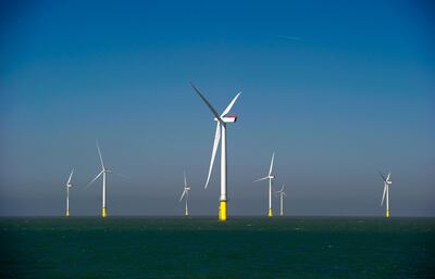 The London Array wind farm, which Masdar has invested in. Photo: Masdar