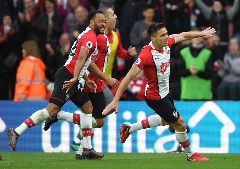 Left midfield: Dusan Tadic (Southampton) – The Serbian held his nerve and showed his quality with a brace to secure their first home league win since November. Mike Hewitt / Getty Images