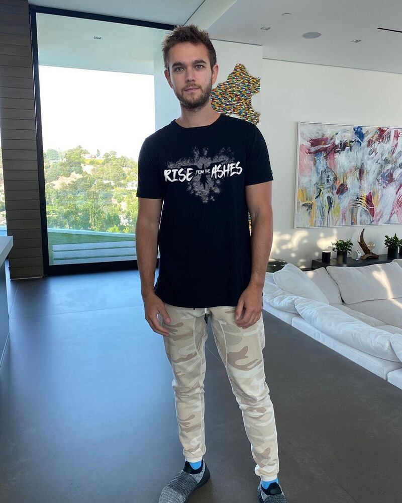 German-Russian DJ Anton Zaslavski, better known as Zedd, wearing Zuhair Murad's Rise from the Ashes T-shirt. Instagram / Zuhair Murad Official