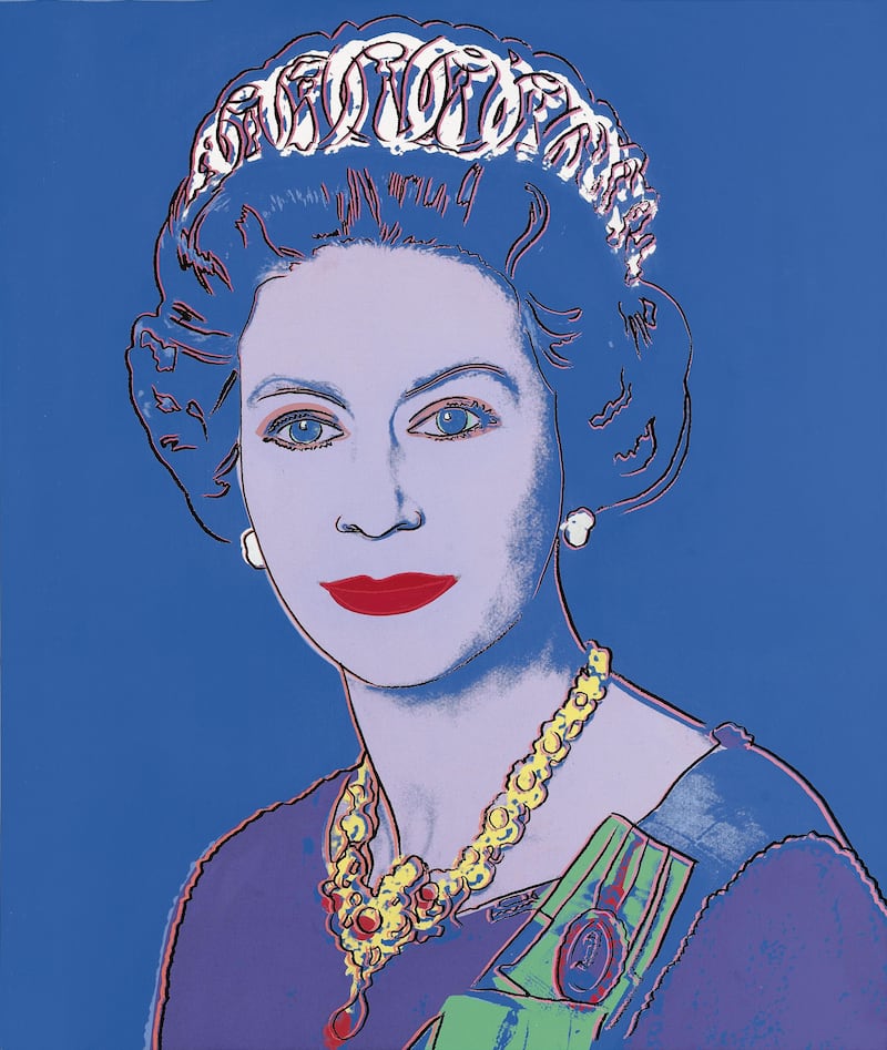 The monarch was featured in Andy Warhol's 'Reigning Queens' series of portraits created in 1985. The pop art print, although not officially commissioned, was later brought into the Royal Collection. The image is a part of Platinum Jubilee: The Queen's Coronation exhibition. Photo: Royal Collection Trust