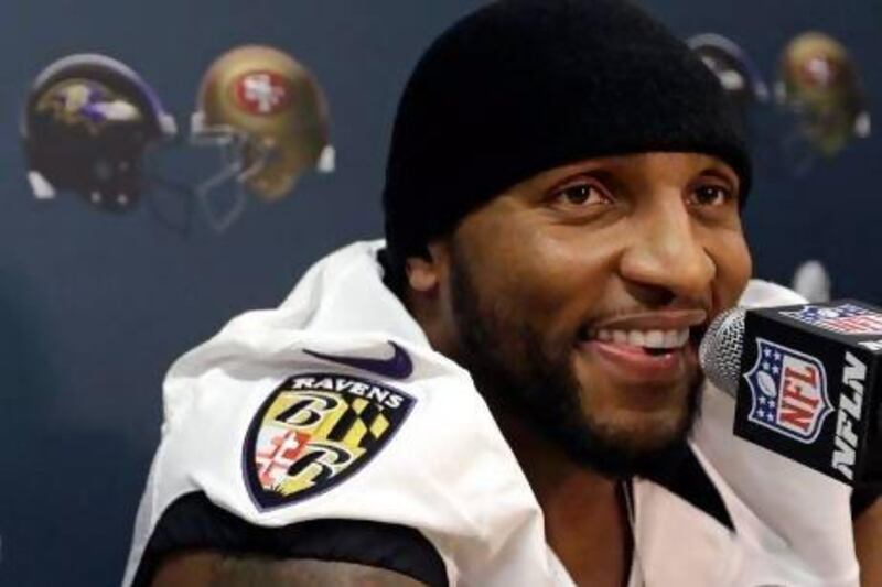 Baltimore Ravens linebacker Ray Lewis is hoping to end his storied career with a win over the San Francisco 49ers in Super Bowl 47 on Sunday. Patrick Semansky / AP photo