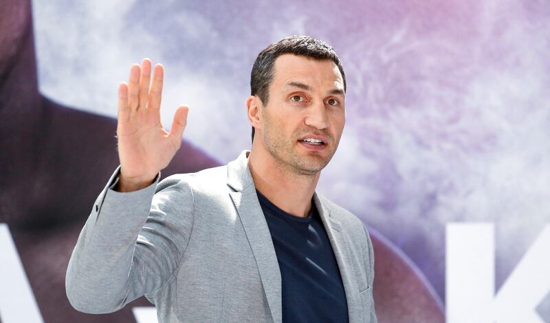epa06122401 (FILE) -  Ukrainian boxer Wladimir Klitschko attends a press conference at Mall RTL in Cologne, Germany, 16 February 2017. Media reports on 03 August 2017 state that Wladimir Klitschko has retired from boxing after a carrer spanning the past 20 years which included 64 wins and five defeats.  EPA/MIKA VOLKMANN *** Local Caption *** 53333771