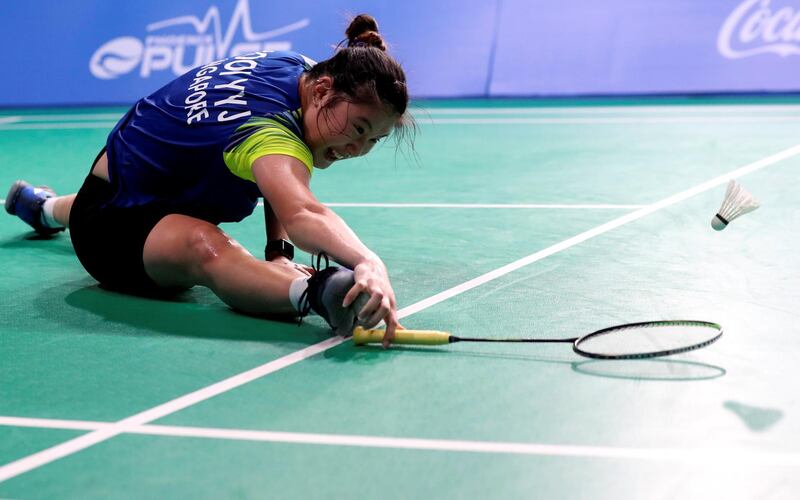 Yue Yann Hooi Jaslyn, of Singapore, during her badminton quarter-final match against Philippines' Sarah Joy Barredo at the Southeast Asian Games on Sunday, December 1. Reuters