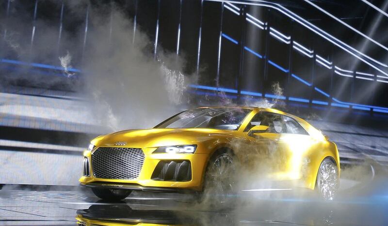 The new Audi Sport Quattro concept car is presented during a media preview day at the Frankfurt Motor Show. Wolfgang Rattay / Reuters