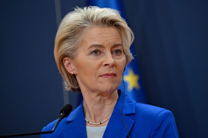 European Commission President Ursula von der Leyen faces challenges including the Russian threat and climate change. AFP