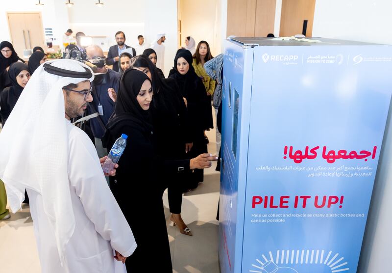 Abu Dhabi will install 70 reverse vending machines and 20 smart bins across the emirate. Photo: Environment Agency-Abu Dhabi