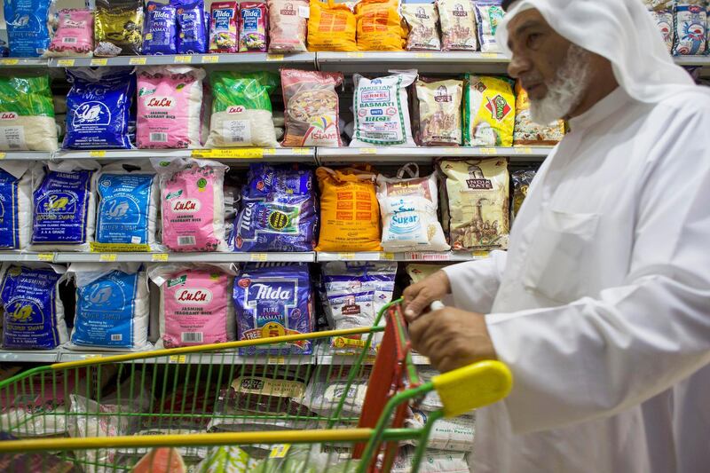 UMM AL QUWAIN, UNITED ARAB EMIRATES, 09 JULY 2014. Stock photography of Lulu Supermarket in Umm Al Quwain for consumer products. Prices of certain items are locked during Ramadan and for Eid. Produce, rice, fruit and vegetables. (Photo: Antonie Robertson/ The National) Journalist: Stock. Section: National