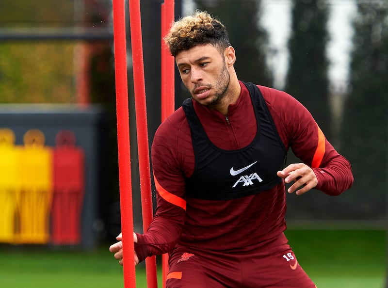 Alex Oxlade-Chamberlain of Liverpool during a training session at AXA Training Centre.