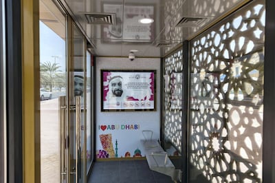 Abu Dhabi, United Arab Emirates - August 12, 2018: New bus stops in Abu Dhabi. Sunday, August 12th, 2018 in Abu Dhabi. Chris Whiteoak / The National