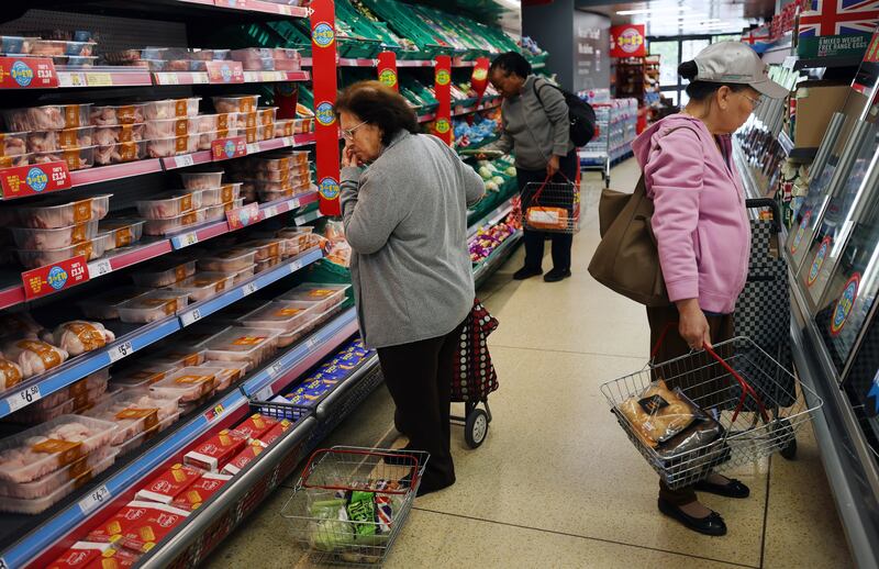 The rise in inflation raises concerns for British consumers that the worst of the cost-of-living crisis is not over yet. EPA