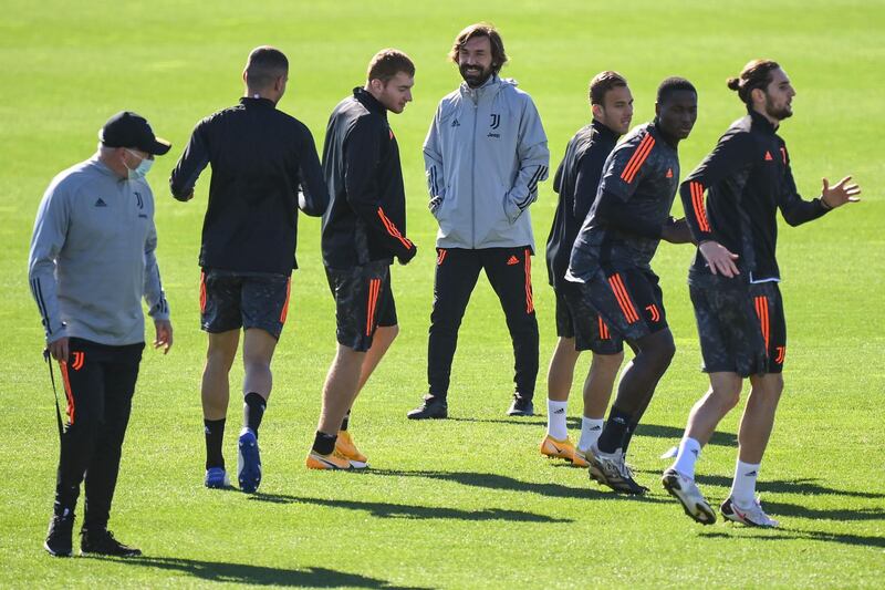 Juventus manager Andrea Pirlo watches on. AFP