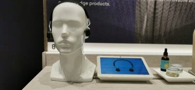Earsquared's EarCity headset doesn't go into your ears. Courtesy b8ta / Business France