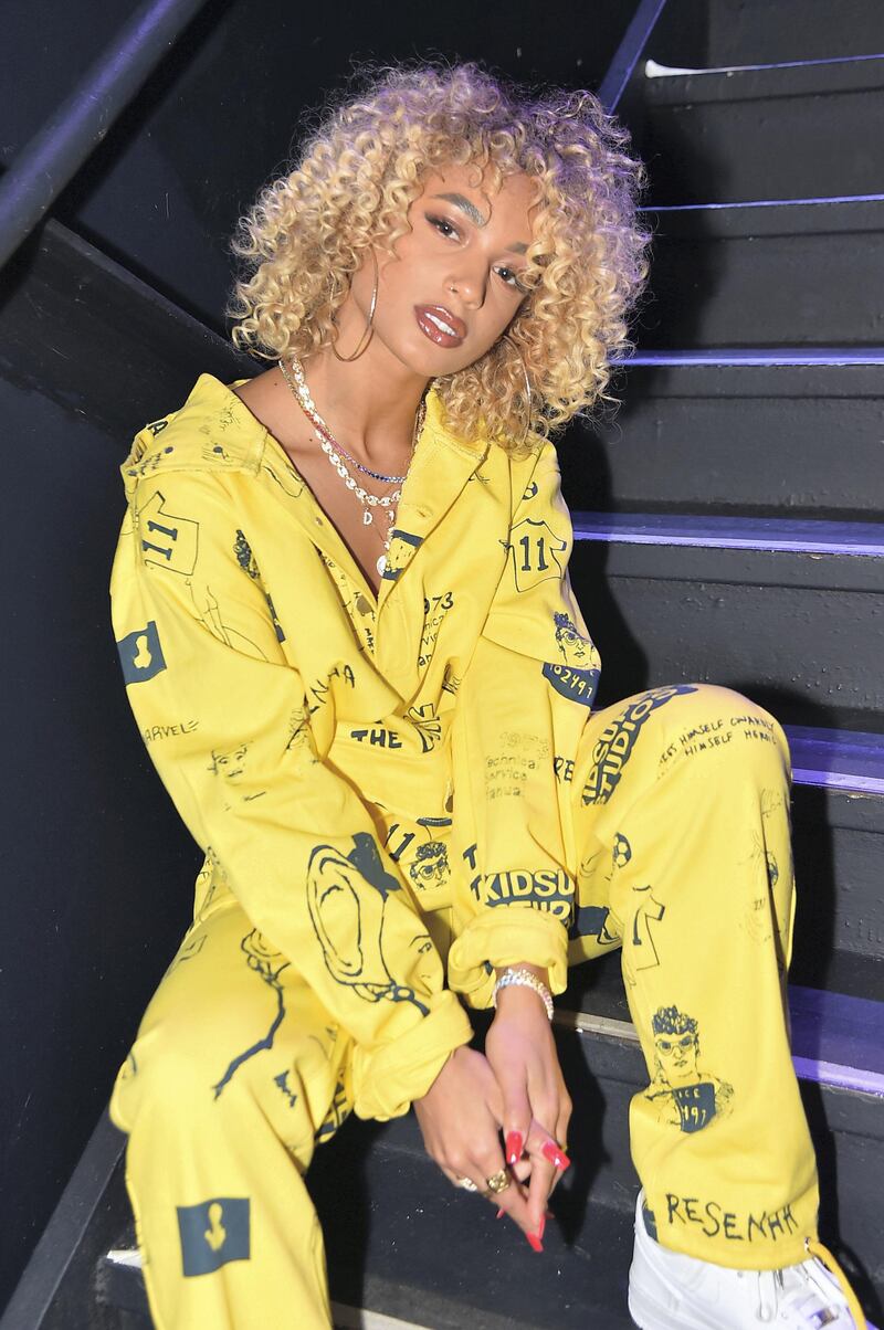 NEW YORK, NEW YORK - NOVEMBER 13: DaniLeigh poses backstage during Pandora Presents Beyond 2018 on November 13, 2018 in New York City. (Photo by Theo Wargo/Getty Images for Pandora)