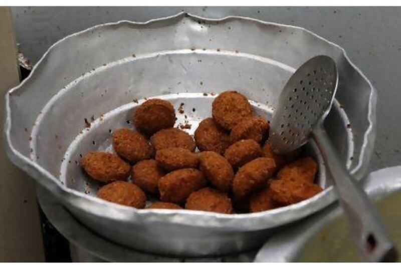 Dubai, 16th March 2011. Falafels at the Sudanese Social Club. (Jeffrey E Biteng / The National)