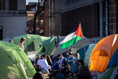 A student encampment at New York's Columbia University has sparked copycat protests on other campuses. AP 