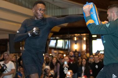 Middleweight champion Israel Adesanya puts his title on the line against Paulo Costa in the main event at UFC 253. AP Photo