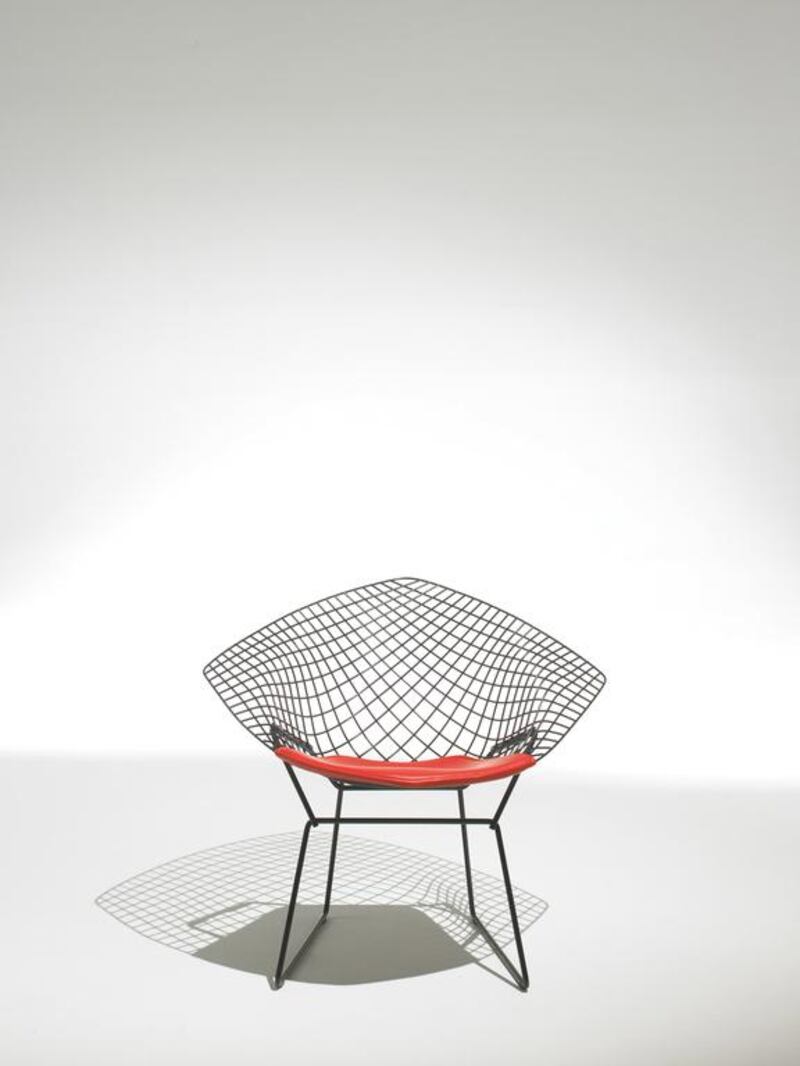 The modernist Diamond Chair, designed by Harry Bertoia in 1952. Joshua McHugh / Knoll Studio.

 

