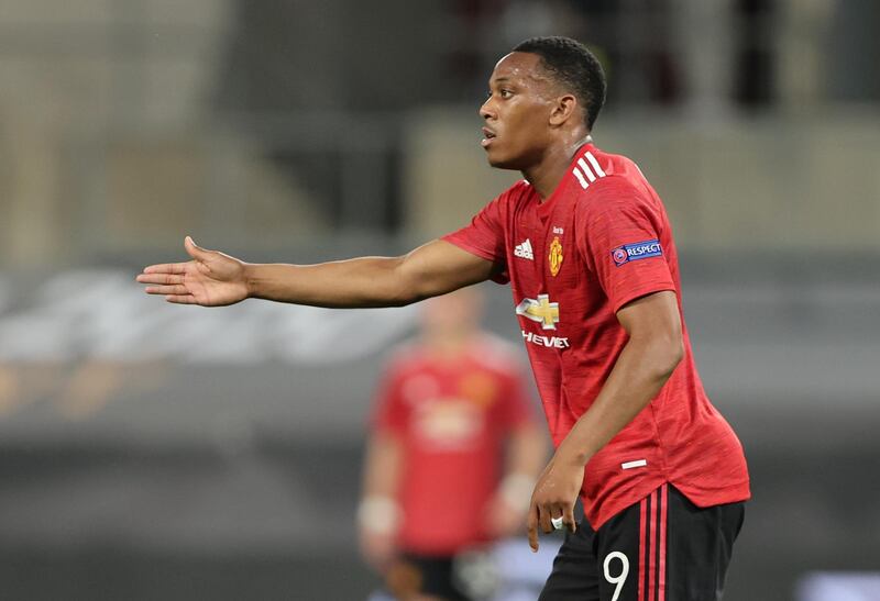 Anthony Martial - 8. The best of his five seasons at the club, more silk and speed than sulk. It helps when you have players like Bruno around you and the Parisian finished as the top scorer with 23 - the most goals scored in a season since the Ferguson era. Hugely talented and happier when he plays now, he scored six and made four assists in nine games after the restart. Usually chosen as the central striker in Solskjaer’s preferred 4-2-3-1, though not a natural No 9. Would Bayern Munich’s forwards have missed the chances he did against Sevilla on Sunday? Reuters