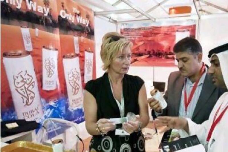 Sophia Giewe during the launch of Dubai Cola at the Gulfood exhibition.