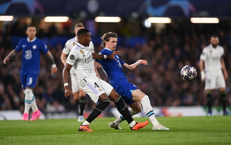 David Alaba – 7. Cleared a dangerous cross by James before half-time with Gallagher lurking in the box. Taken off at the break and replaced by Rudiger. Getty