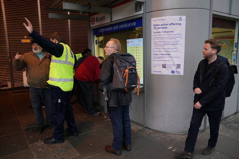 Millions of Londoners faced travel misery as another strike by London Underground staff began on Thursday morning. PA