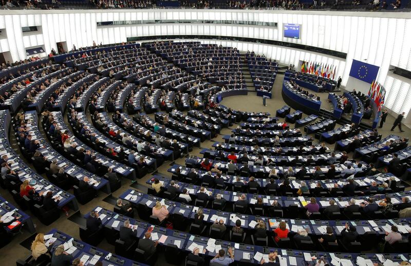Members of the European Parliament take part in a voting session in Strasbourg, France, March 26, 2019. REUTERS/Vincent Kessler