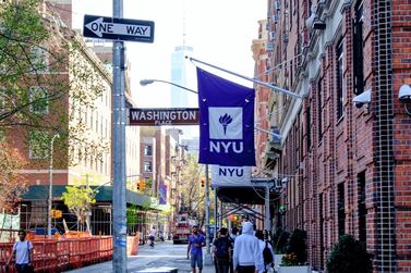 GF6YKK New York University (NYU), Washington Square, Greenwich Village, New York, USA