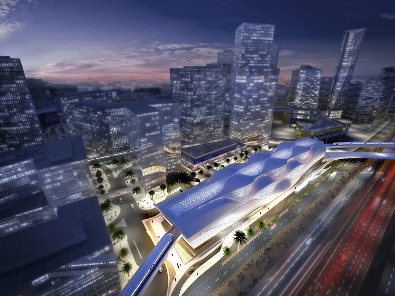 A station in the Riyadh Metro system. Photo: Zaha Hadid Architects