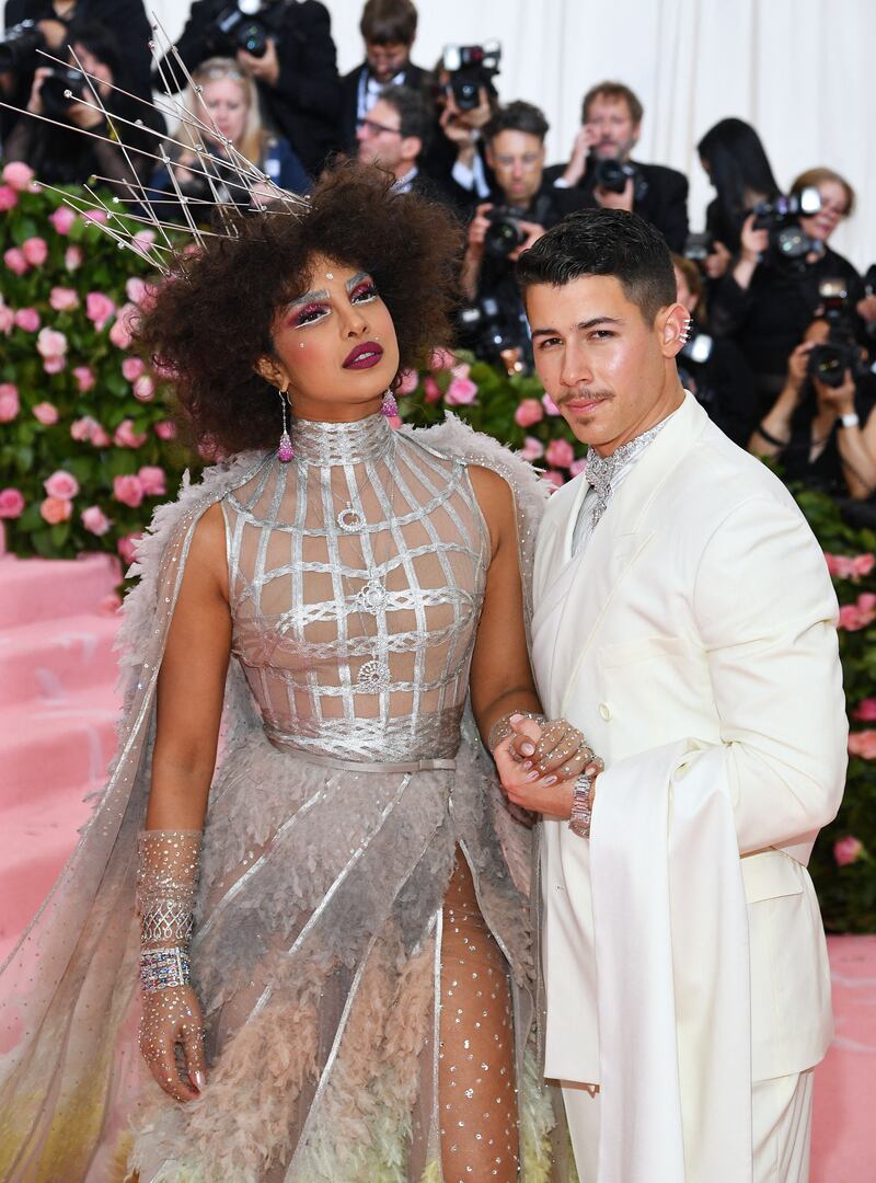 The celebrity couple attend the 2019 Met Gala, Celebrating Camp: Notes on Fashion, at the Metropolitan Museum of Art on May 6, 2019 in New York City. Getty via AFP