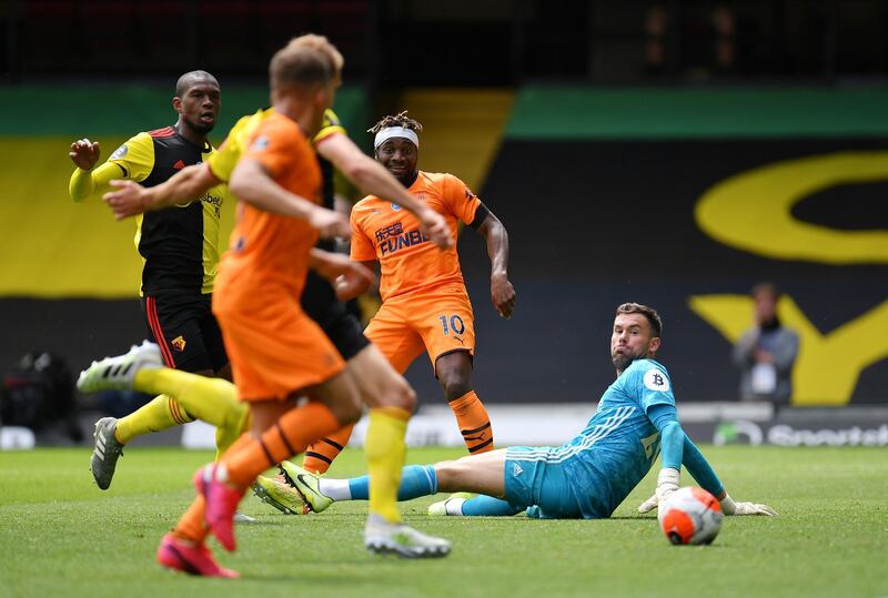 WATFORD RATINGS: Ben Foster - 7: Good stops from Almiron and Saint-Maximin in first half. Reuters