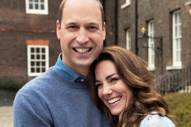 Britain's Prince William and Kate, Duchess of Cambridge, at Kensington Palace photographed this week in London. PA