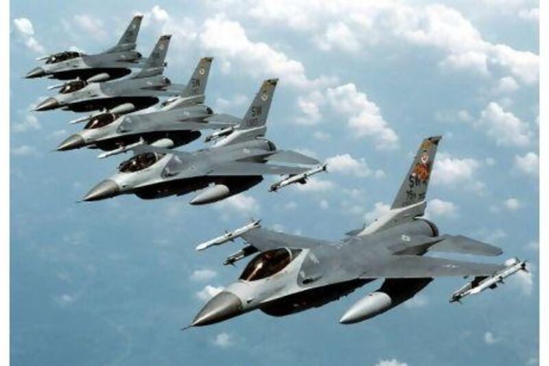 US Air Force F-16 jets : Iraqi prime minister Nuri Al Maliki said his government would buy 36 F-16 fighters from the United States, doubling the number it had initially planned to purchase to strengthen its weak air defences.