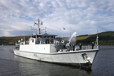 K347D7 Crew 1 who have spent the last seven and a half months operating the HMS Penzance returns to HM Naval Base Clyde after three years on deployment in the Gulf.