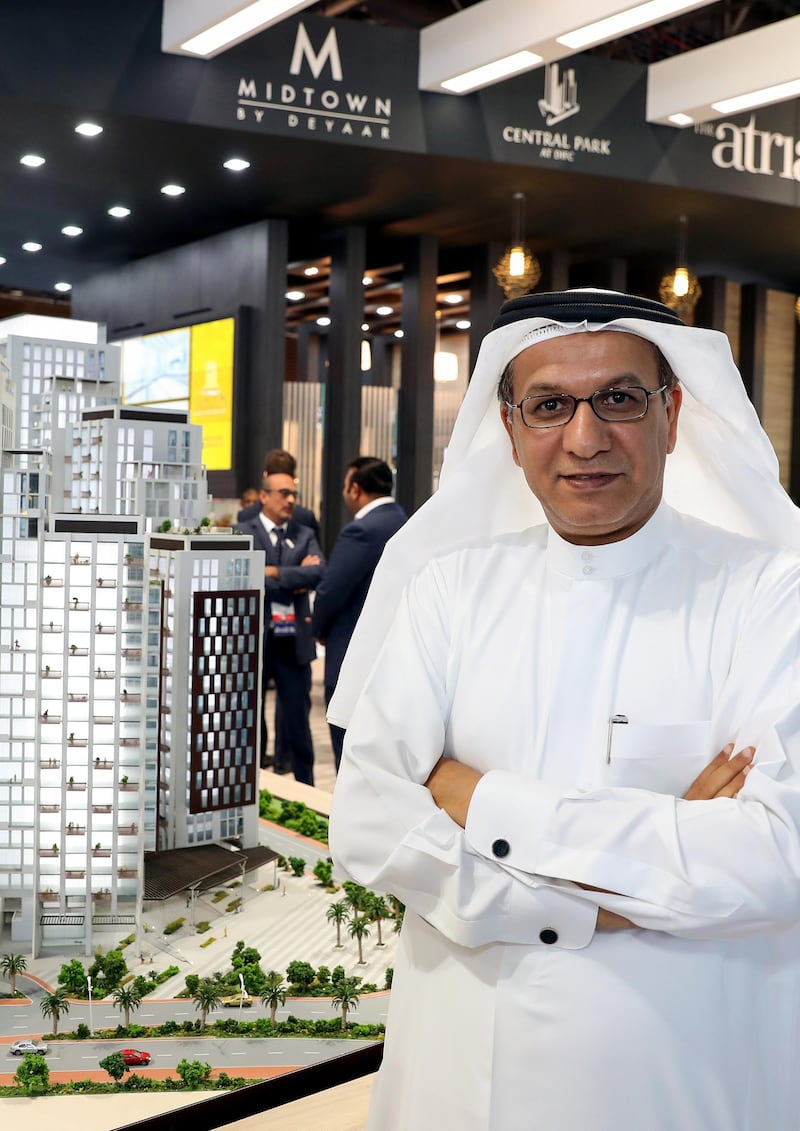 Dubai, United Arab Emirates - September 11th, 2017: Saeed Al Qatami CEO of Deyaar at the 16th addition of Cityscape Global. Monday, September 11th, 2017 at World Trade centre, Dubai. 