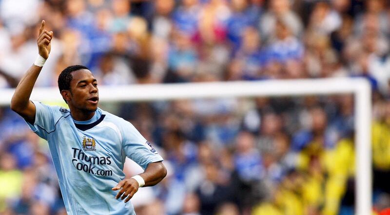 Manchester City's Brazilian forward Robinho, The initial headline-grabbing signing of the new owners, the Brazilian dubbed the 'new Pele' in his youth joined City from Real Madrid in a blaze of publicity. The Chelsea game was also his debut and he marked it with a goal. Initial returns were good but form and fitness fell away in his second season and he moved on. Now playing for Turkish club Sivasspor. AFP PHOTO 