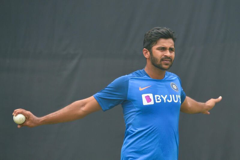 File photo of India pacer Shardul Thakur who replaces the injured Bhuvneshwar Kumar for the upcoming ODI series against the West Indies. AFP