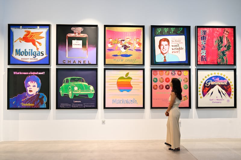 Andy Warhol’s 'Ads' (1985) reimagines famous adverts and the logos of globally recognised brands. All photos: Sotheby's