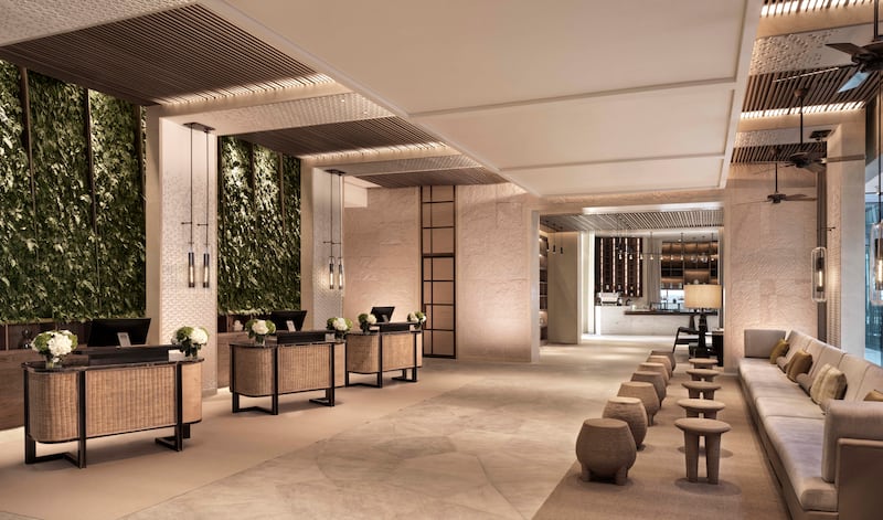 The lobby at InterContinental Ras Al Khaimah Mina Al Arab Resort & Spa.