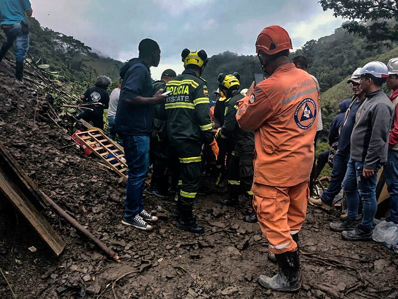 Twenty people were missing after the landslide