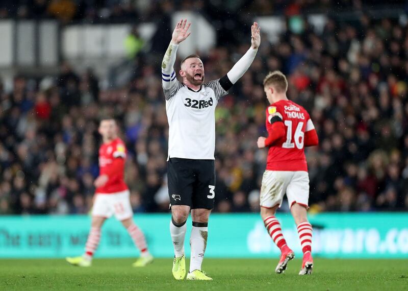 Derby County's Wayne Rooney. PA