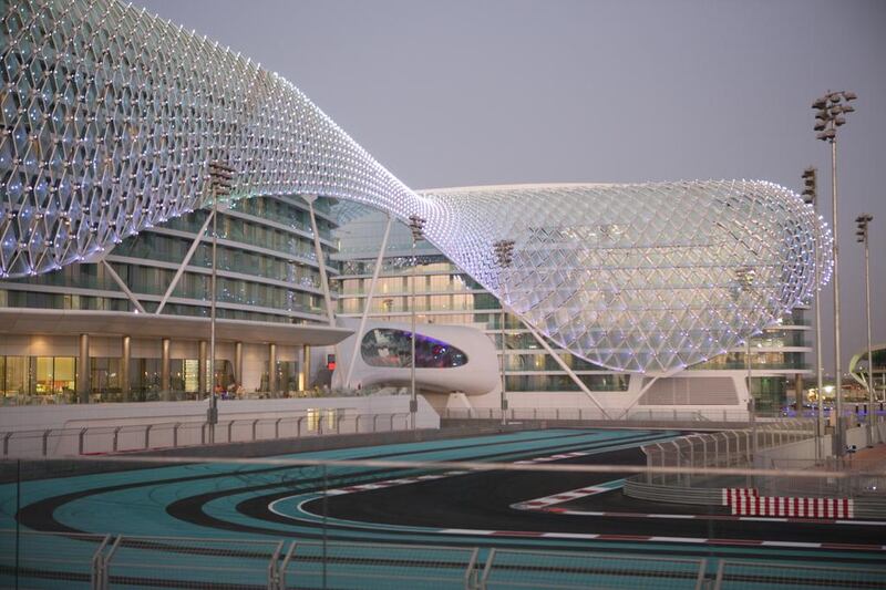 The Yas Viceroy Abu Dhabi Hotel will be bathed in red in celebration of a Special Olympics milestone. Courtesy Yas Viceroy Abu Dhabi