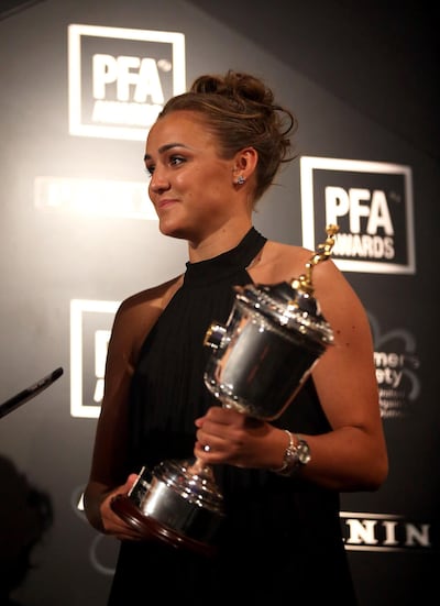 Manchester City Women's Georgia Stanway who won the PFA Young Player of the Year award during the 2019 PFA Awards at the Grosvenor House Hotel, London. PRESS ASSOCIATION Photo. Picture date: Sunday April 28, 2019. See PA story SOCCER PFA. Photo credit should read: Steven Paston/PA Wire