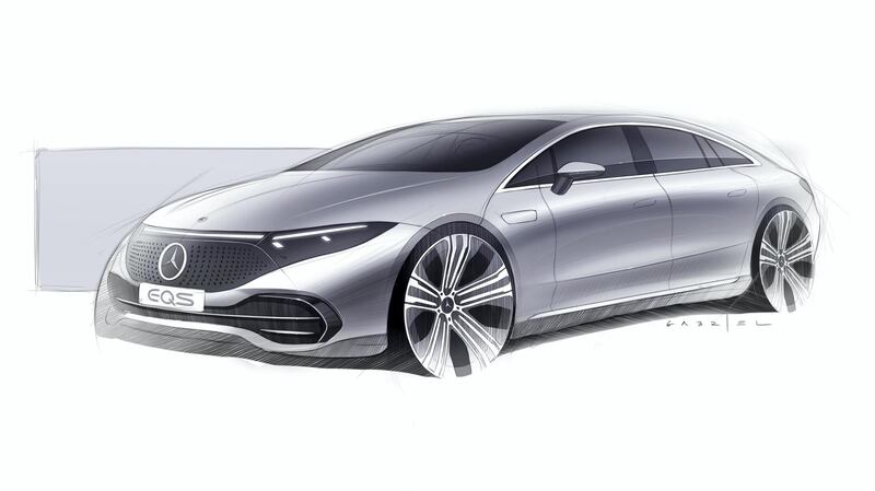 Mercedes-EQ, EQS, Design, Skizze, Exterieur 

Mercedes-EQ, EQS, design sketch exterior 