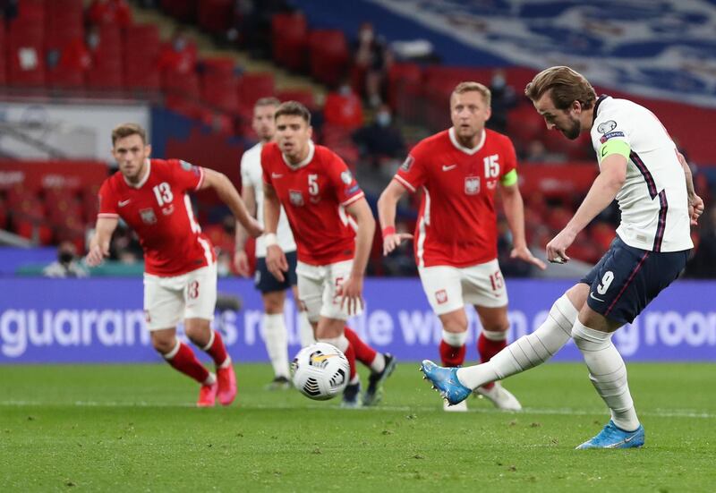 Harry Kane - 8, Confidently scored from the spot, taking himself to more penalty goals than any other England player. Forced a good save from Wojciech Szczesny and did well in his link-up play. EPA