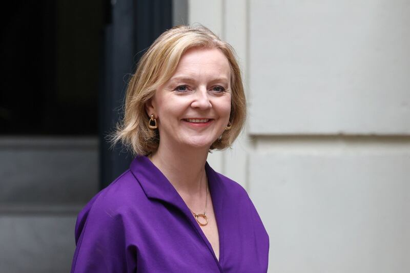 Liz Truss, UK prime minister and leader of the Conservative Party, departs from the party's headquarters in London, UK. Bloomberg